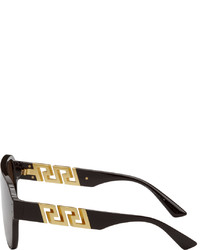 Lunettes de soleil marron foncé Versace