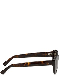 Lunettes de soleil marron foncé Dries Van Noten