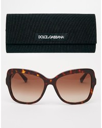 Lunettes de soleil marron foncé Dolce & Gabbana