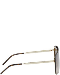 Lunettes de soleil marron Saint Laurent