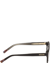 Lunettes de soleil noires Missoni