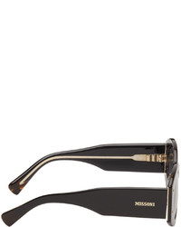 Lunettes de soleil noires Missoni