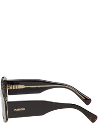 Lunettes de soleil noires Missoni