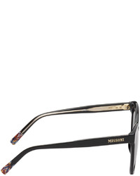 Lunettes de soleil noires Missoni