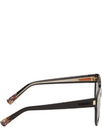 Lunettes de soleil noires Missoni