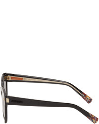 Lunettes de soleil noires Missoni