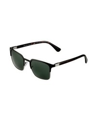 Lunettes de soleil vert foncé Prada
