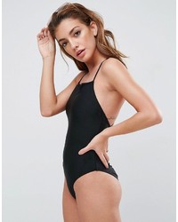 Maillot de bain une pièce noir Asos