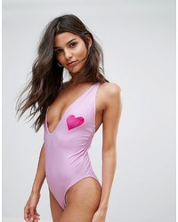 Maillot de bain une pièce rose Chaser