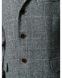 Manteau à carreaux gris Fay