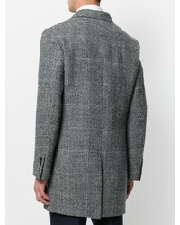 Manteau à carreaux gris Fay