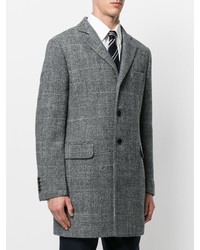 Manteau à carreaux gris Fay