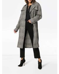 Manteau à carreaux gris Magda Butrym