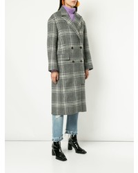 Manteau à carreaux gris Le Ciel Bleu