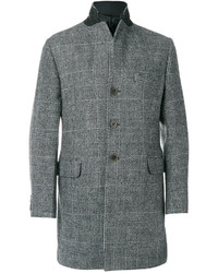 Manteau à carreaux gris Fay