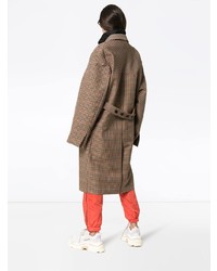 Manteau à carreaux marron Ambush