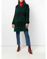 Manteau à carreaux multicolore Woolrich