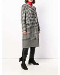 Manteau à carreaux noir et blanc Ermanno Scervino