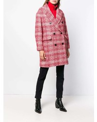 Manteau à carreaux rouge Isabel Marant Etoile