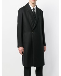 Manteau à col fourrure noir Emporio Armani
