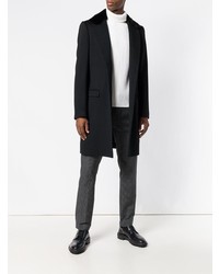 Manteau à col fourrure noir Dolce & Gabbana