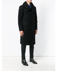 Manteau à col fourrure noir Tom Ford