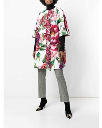 Manteau à fleurs blanc Dolce & Gabbana