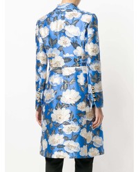 Manteau à fleurs bleu clair Dolce & Gabbana