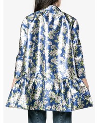 Manteau à fleurs bleu marine DELPOZO