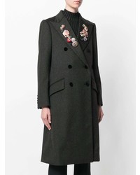 Manteau à fleurs gris foncé Dolce & Gabbana