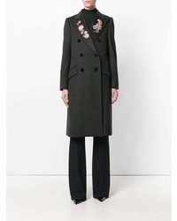 Manteau à fleurs gris foncé Dolce & Gabbana