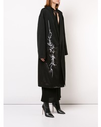 Manteau à fleurs noir Haider Ackermann