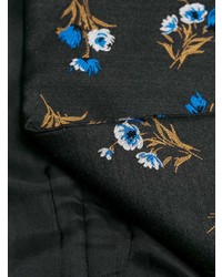 Manteau à fleurs noir Prada Vintage
