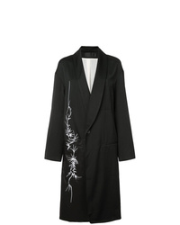 Manteau à fleurs noir Haider Ackermann