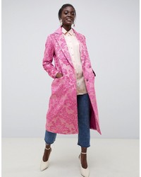 Manteau à fleurs rose ASOS DESIGN