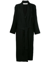 Manteau à franges noir Isabel Benenato