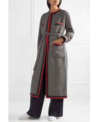 Manteau à motif zigzag noir Gucci