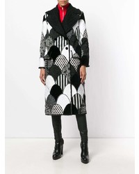 Manteau à patchwork noir et blanc Dolce & Gabbana