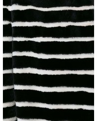 Manteau à rayures horizontales blanc et noir