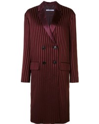 Manteau à rayures horizontales bordeaux Givenchy