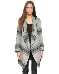 Manteau à rayures horizontales gris BB Dakota