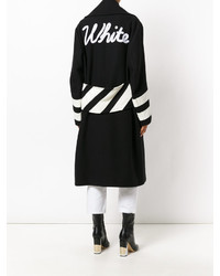 Manteau à rayures horizontales noir Off-White