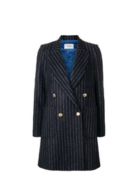 Manteau à rayures verticales bleu marine Forte Dei Marmi Couture