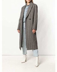 Manteau à rayures verticales gris foncé Stella McCartney