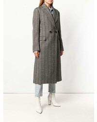 Manteau à rayures verticales gris foncé Stella McCartney