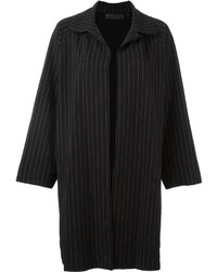 Manteau à rayures verticales noir Norma Kamali
