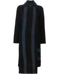 Manteau à rayures verticales noir Tibi