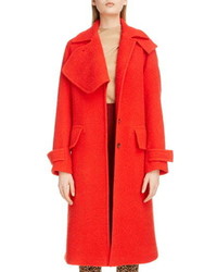 Manteau bouclé rouge