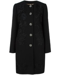 Manteau brodé noir Dolce & Gabbana