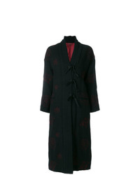 Manteau brodé noir Romeo Gigli Vintage